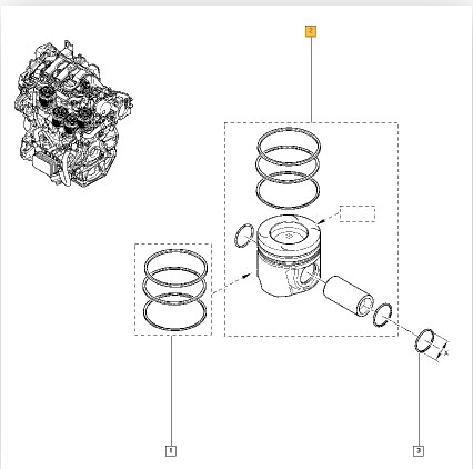 Piston + Segman 82.7MM +0.50MM ( Riken Segmanli ) Scenic 2 2,0 16V*Megane 2 2.0 16V F4R 770-F 4R 771 Engine | KINGPISTON 18-8010413 | OEM GOETZE 8771947STD000G