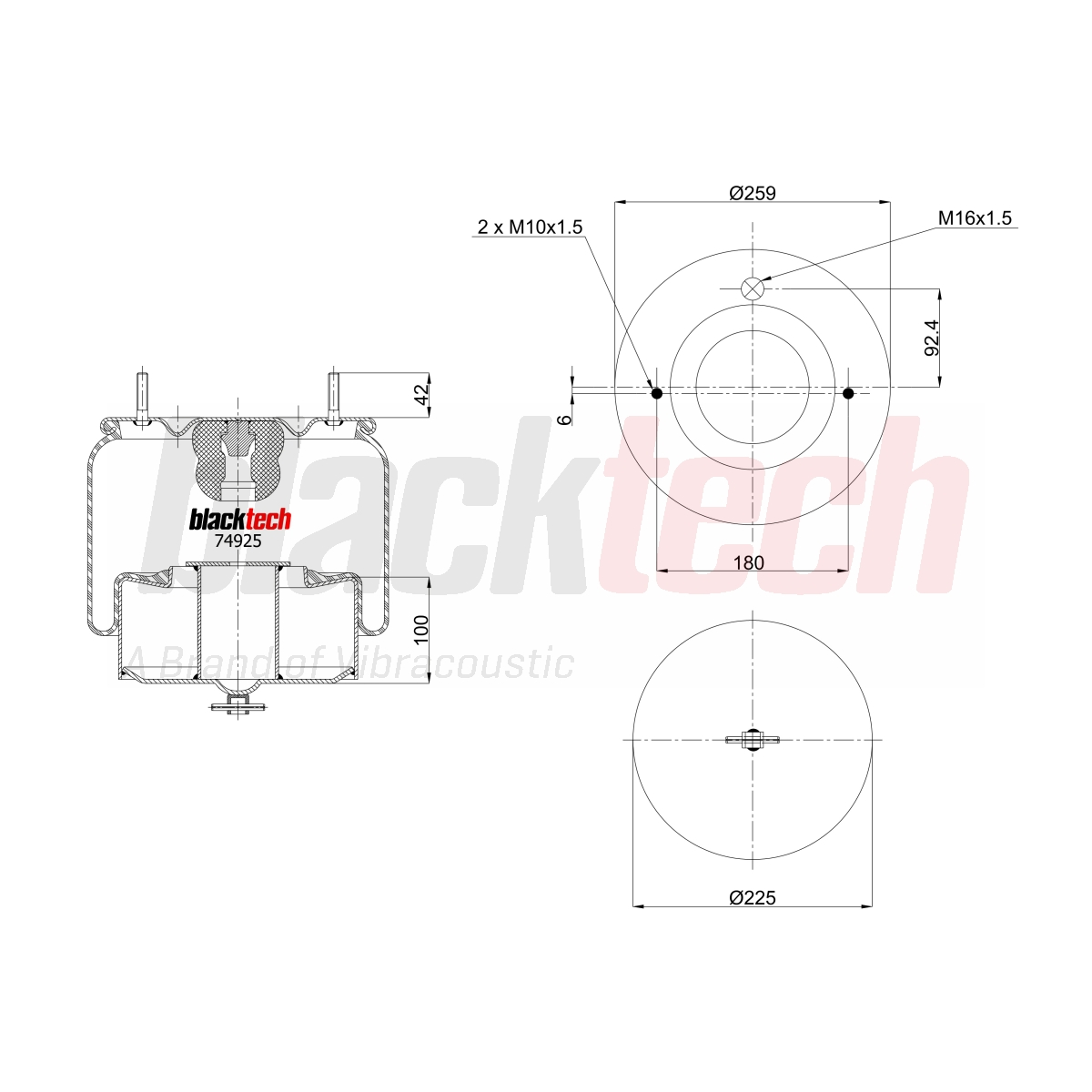 Körük Komple Metal Pistonlu | OEM 1075365