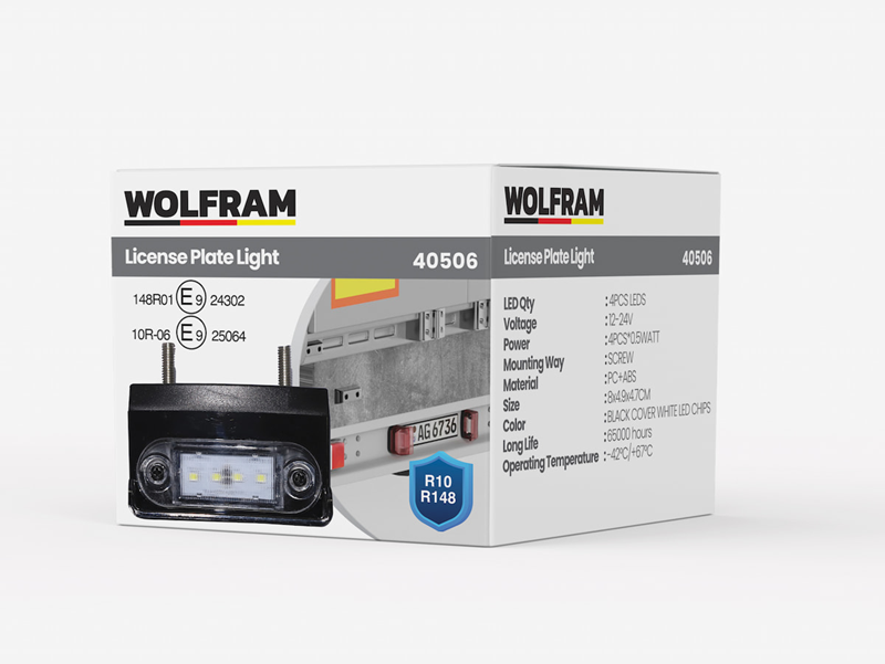 Wolfram Plaka Lambası Ledli 12, 24W E Belgeli Siyah