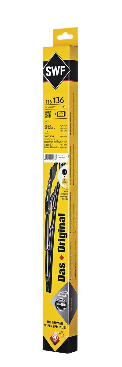 Silecek Supurgesi 530MM (Ad) Audi A4,TT (Yt) , Vw Passat (Yt) / (Swf) | VALEO 116136 | OEM 8D1955427