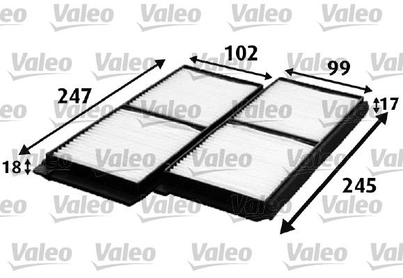 Polen Filtresi Mazda 2 1.3 / 1.4 / 1.5 07-15 | VALEO 715642 | OEM D65161J6X