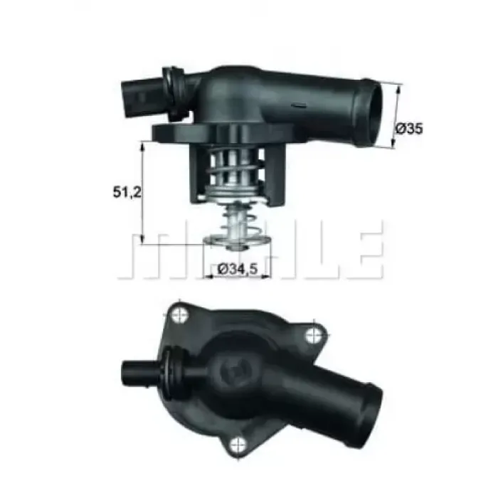 Termostat (109°) Golf 4 Bora A2 1,6FSI Lupo 1,4FSI | MAHLE TI17109 | OEM 032121121M
