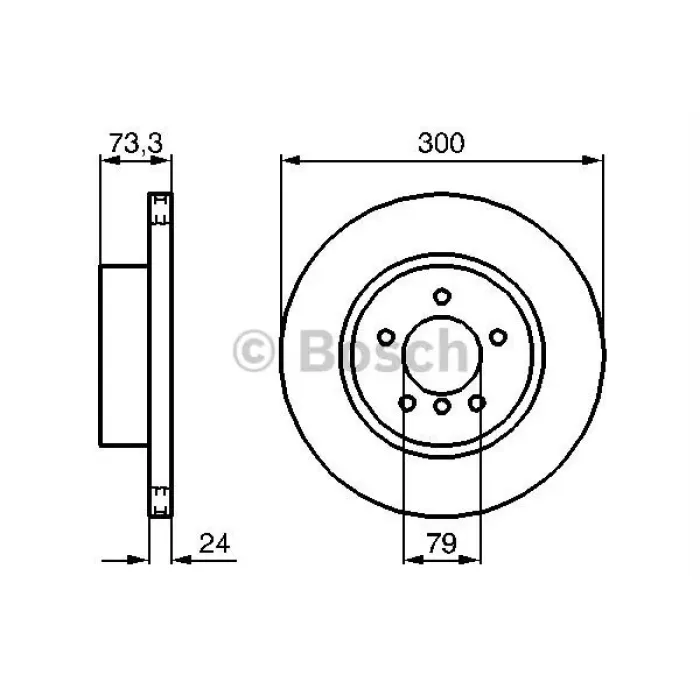 Fren Diski On Havali Bmw E81 E82 E87 E88 E90 E91 E92 Z4 E89 | BOSCH 0986479216 | OEM 34116854998