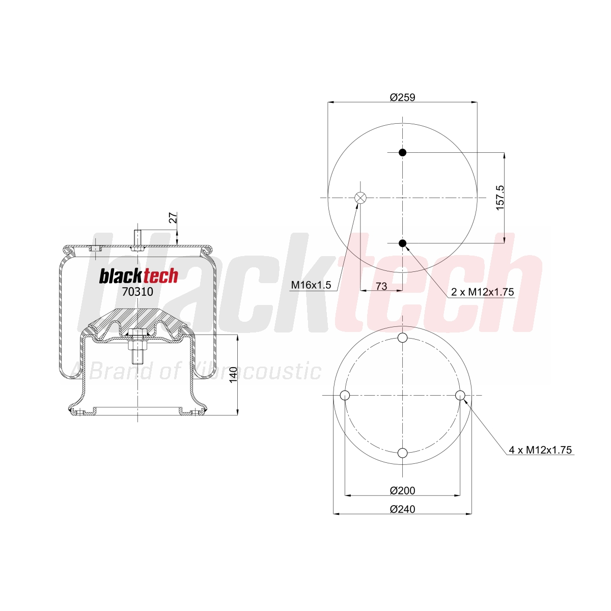 Körük Komple Metal Pistonlu | OEM 81436006051