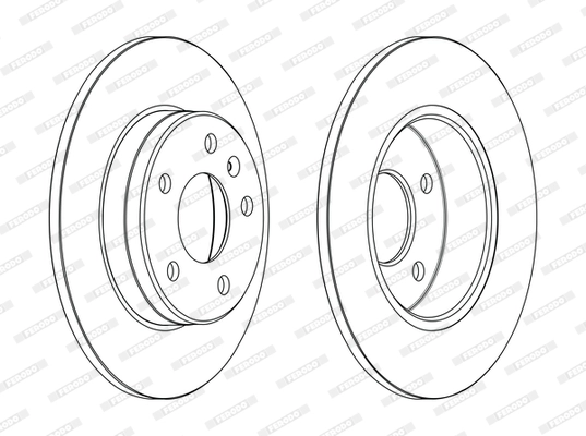 Arka Fren Diski 264MM 10 10MM Opel Zafira B 1.6I 1.6T | FERODO DDF2508C | OEM 93188707 569125
