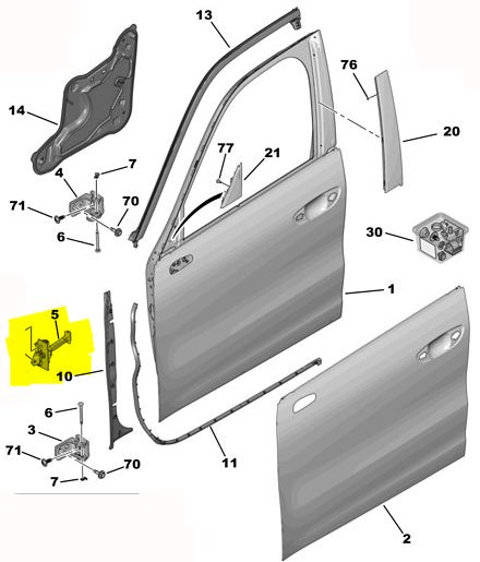 Kapi Gergisi On C4 Picasso 2-Grand Picasso 2 13> | KITATECH 1975 | OEM 9676345180