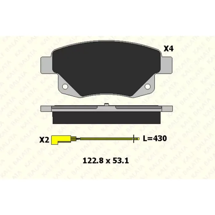 Arka Fren Balatasi Transit V347 06> ( Fisli ) | KALE B 24486 170 05 ANS | OEM 6C11 2M008 AF 1819638