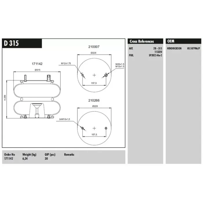 Dingil Kaldirma Korugu (2 Katli Koruk) - Ford Cargo | CONNECT D 315 | OEM 2C315 225P 3753280001
