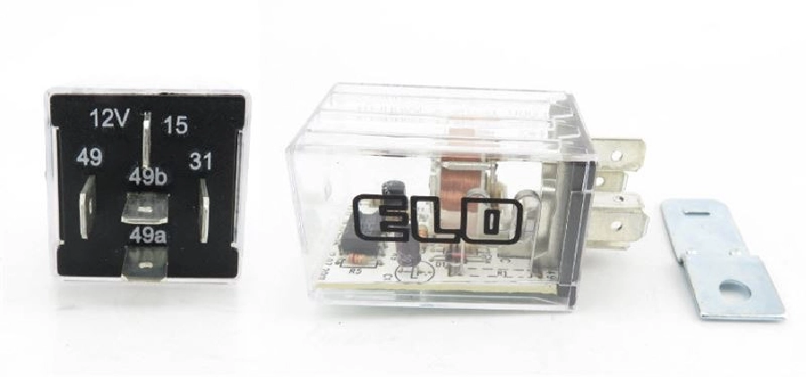 Flaşör 12V Elektronik 5 Terminal (49,49a, 49b, 31,15) Braketli - Ford Transit, Connect | OEM 203104011