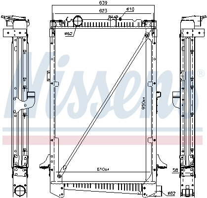 Motor Su Radyatoru DAF Cf 85 Fa / Cf 85 Far / Cf 85 Fag / Cf 85 Fat / Cf 85 Fac / Cf 85 Fax / Cf 85 Fad (Cerceveli) | NISSENS 61442A | OEM 1371372 1434917 1627415 1668227