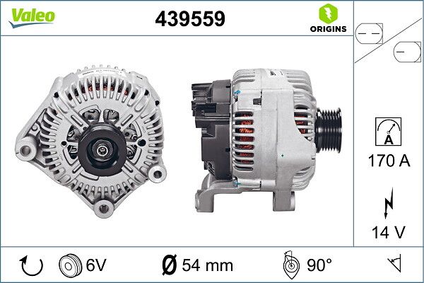 Alternator Sarj Dinamosu Bmw E60 M5 12V 170A | VALEO 439559 | OEM 12317834160 12317834160 12317836592 12317836592