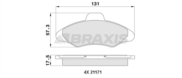 On Fren Balatasi Escort 95>00 | BRAXIS AA0185 | OEM 92AX 2K021 AB 1130751