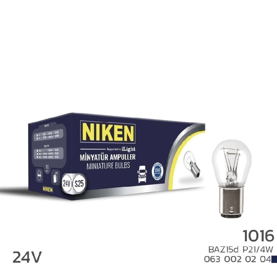 Ampul 24V 1016 Ampul Yt Çapraz Tırnak 21, 5W 10LU | OEM 0630020204