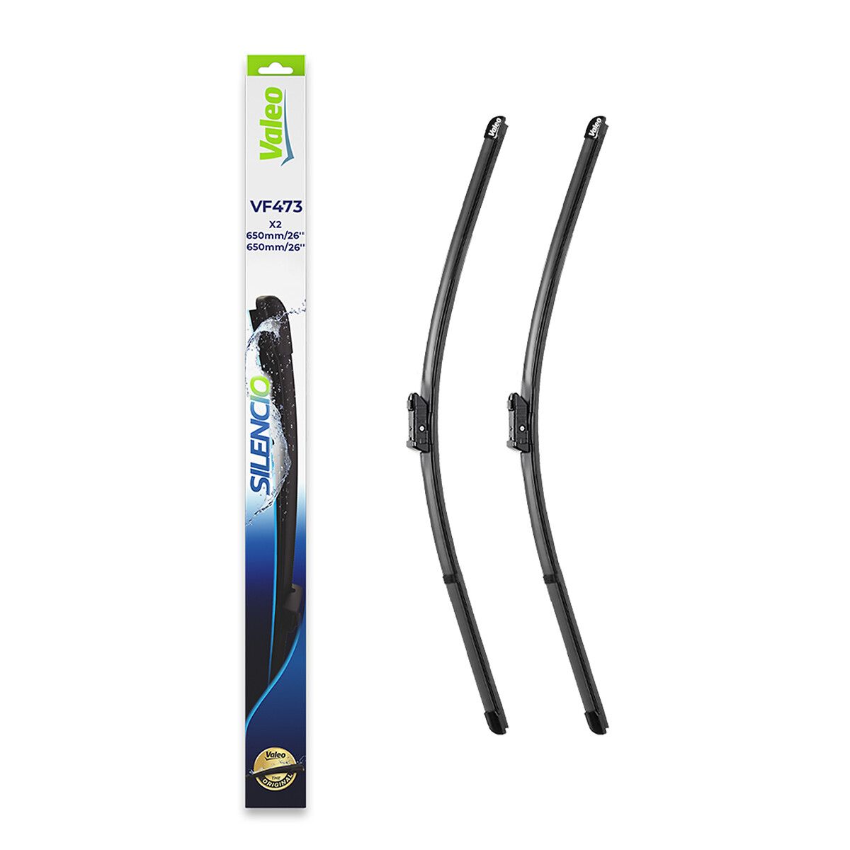 Silecek 65+65CM (X2) / (Flatblade Muz Tipi) VM473 Astra J 10=> P508 11=> | VALEO 574673 | OEM 1642333880
