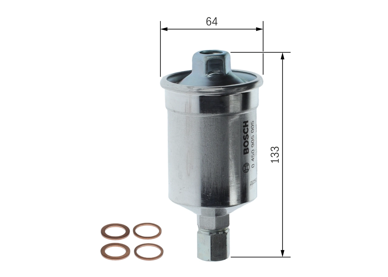 Benzin Filtresi Alfa 33 88 94 145 94 96 155 93 97 164 2.0 87 98 Croma 85 92 Prisma 85 92 Thema 88 92 | BOSCH 0450905005 | OEM 133133511 133133511 464605 5467770 464605 5467770