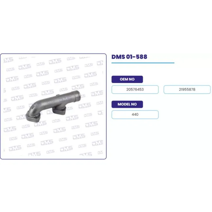 Egzoz Manifoldu Yan Kol Renault Volvo Truck 440 | DEMOSAN 01-588 | OEM 20576453-7420576453