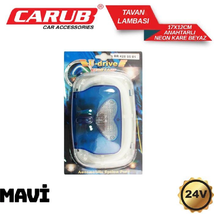 Tavan Lambası 12V Neon Anahtarlı Kare Beyaz | OEM BR4280501
