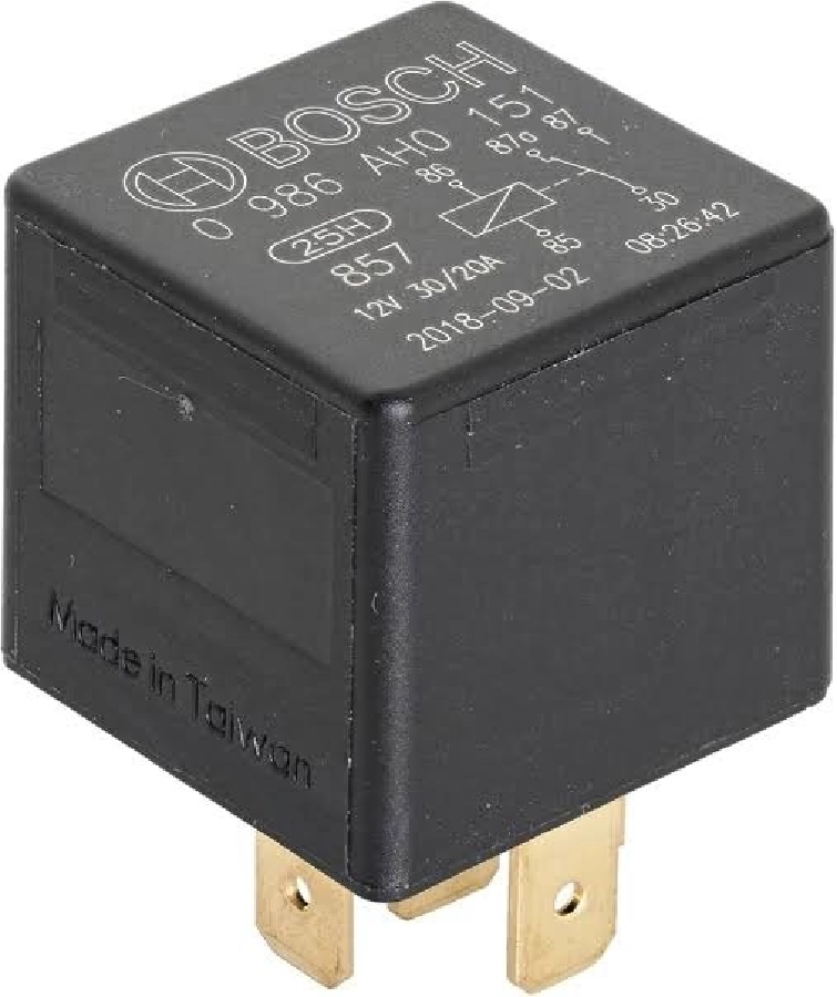 Mini Röle (Degıstırıcı) 12V 30A 5 Pınlı Braketsız | OEM 0986AH0151