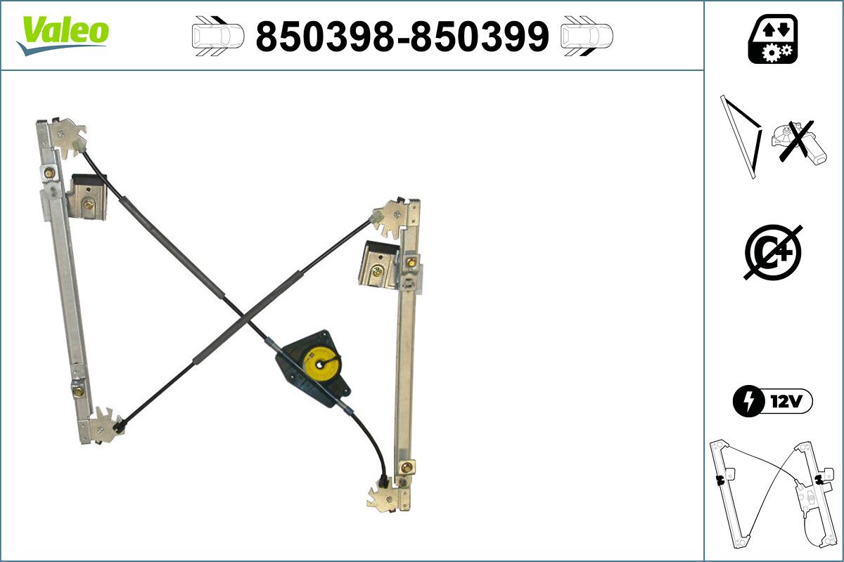 Cam Mekanizmasi (On) / (Sag) Seat Ibiza | VALEO 850399 | OEM 6L4837462