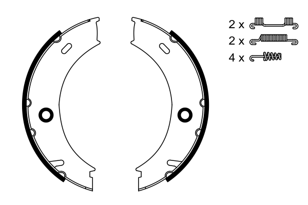 Arka Fren Pabuclu Balata Lt 28 35 46 Sprinter 901 902 903 904 95>06 | PBS 4066 | OEM A0024205920 2D0698525A
