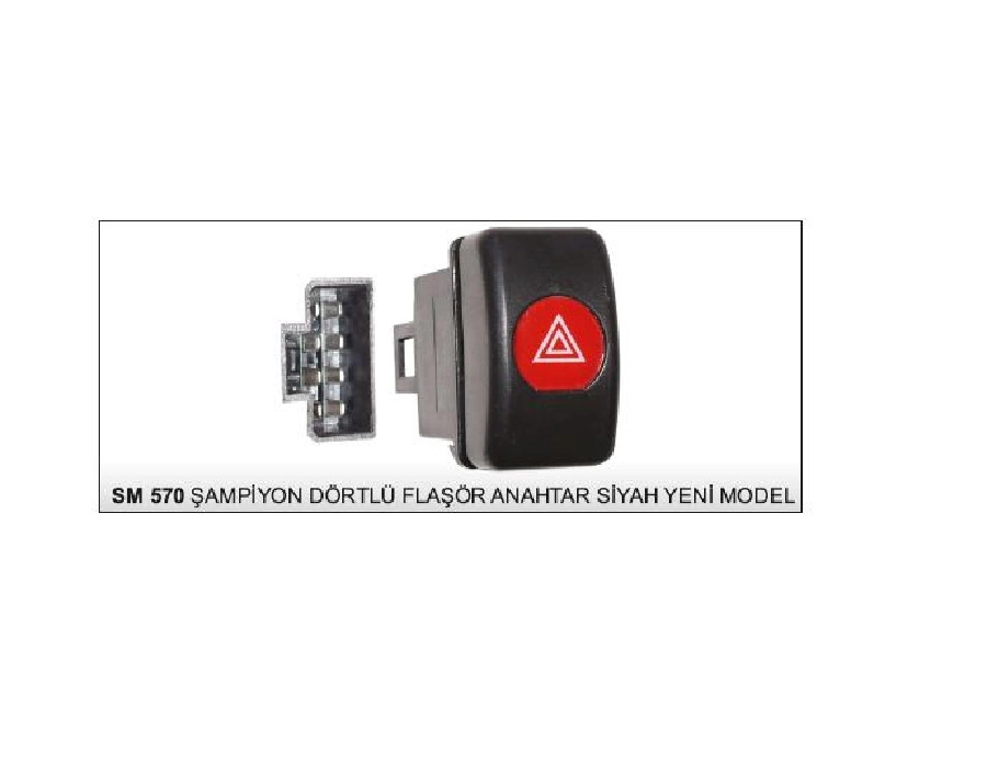 Şampiyon 4'LU Flaser Anah Siyah Yeni Model | OEM SM570