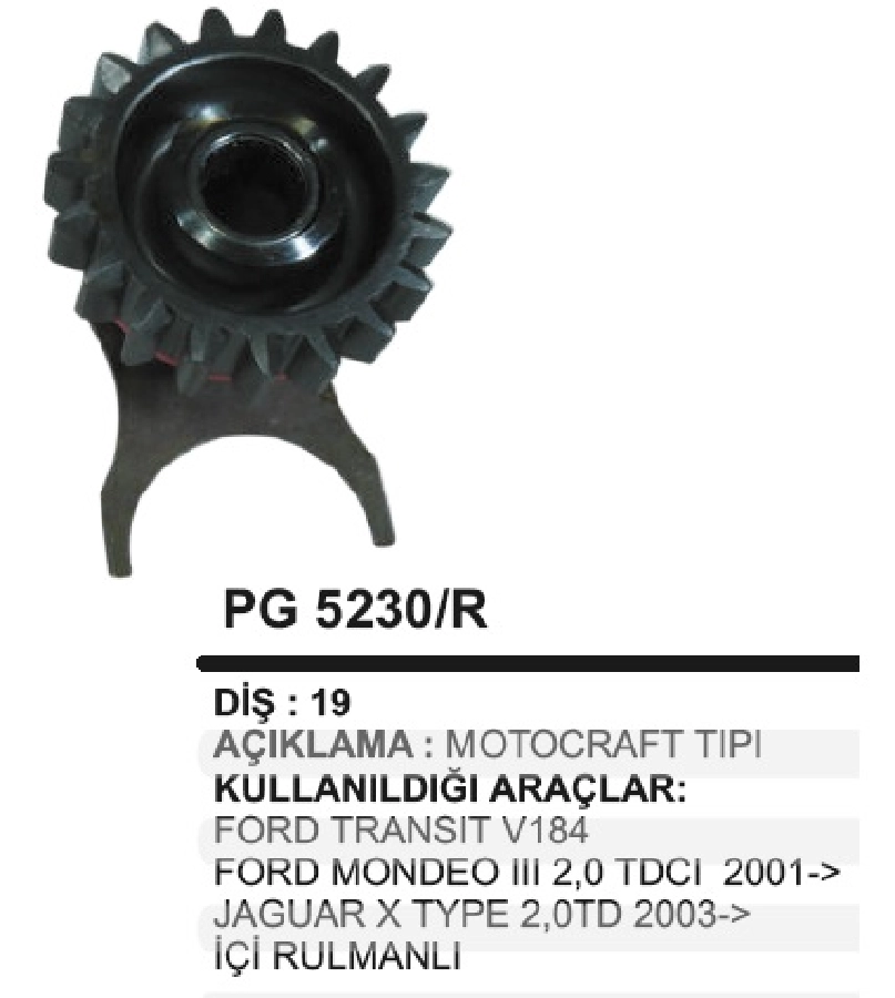 Marş Dişlisi - R M Graft V-184 Dişli + CATAL19D Icırulmanlı | OEM PG5230R