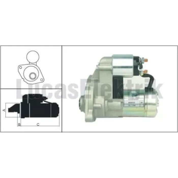 Mars Motoru 12V / 1,4KW / 9DIS Opel Cambo 1,7,Corsa 1,7, | LUCAS LES0131 | OEM 1202009 1202026 1202136