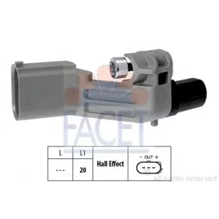 Krank Devir Sensoru Caddy Golf 5 6 Polo A3 Altea Cordoba Ibiza Leon Toledo 04>13 | FACET 9.0598 | OEM 03C906433A 03C906433E