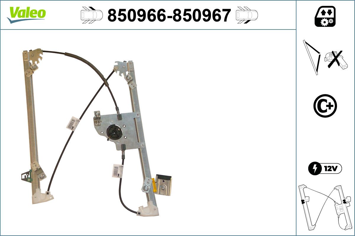 Cam Mekanizmasi Elektrikli On Sol C3 Picasso 09> | VALEO 850966 | OEM 9221FZ