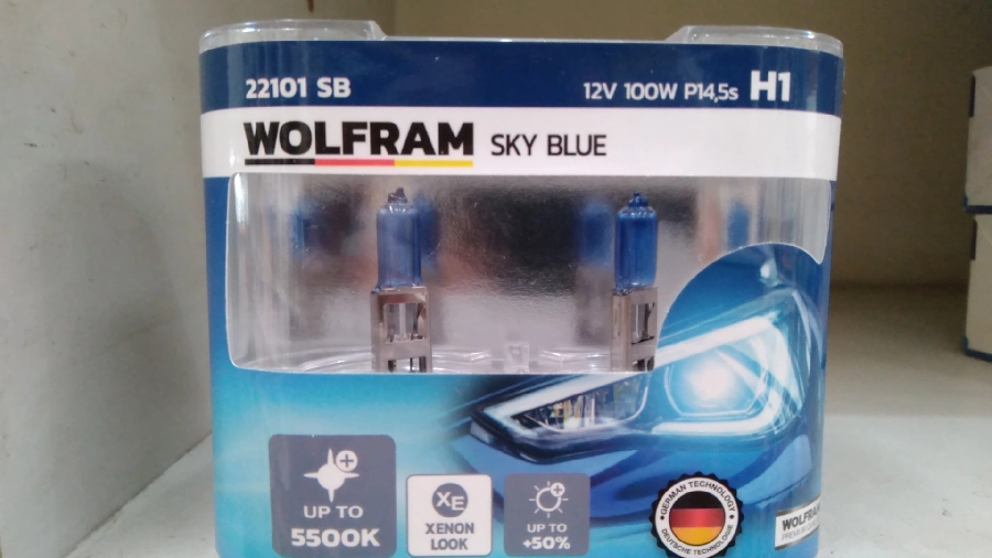 Ampul 12V H1 100W P14.5s Sky Blue Beyaz Işık Takım | OEM 22101SB