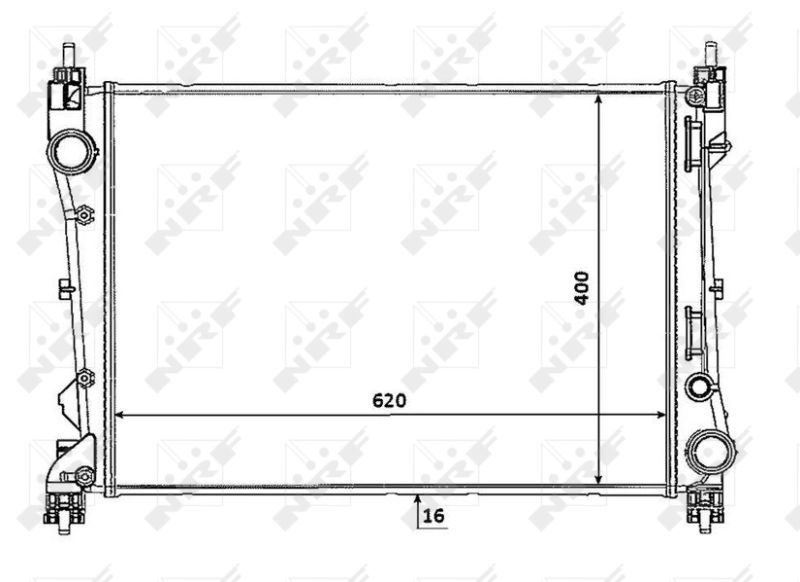 Motor Radyatoru Doblo 3 1,3 / 1,4 Klimali (620X388X16) | NRF 53935 | OEM 1300328 1300350 51812209 51938013