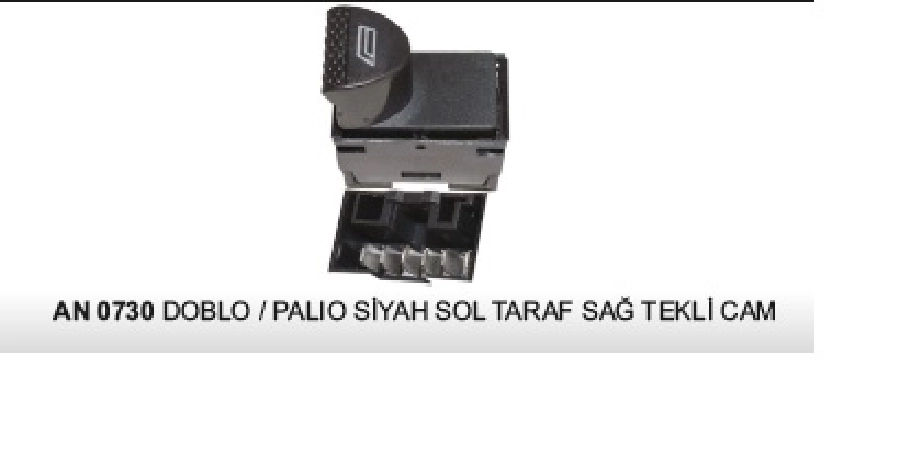 Cam Kaldırma Anahtarı Sol Çiftlinin Sağ Teki - Albea Doblo Palio AN208 Siyah | OEM AN0730