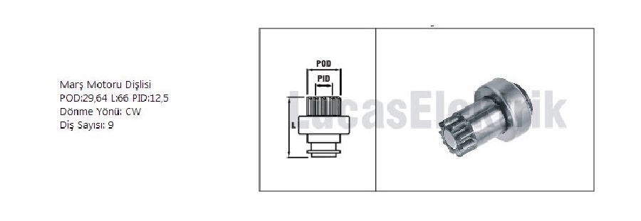 Marş Dişlisi 9D Hitachi Tipi (0828) Isuzu-Nissan-Acura | OEM SDR4013