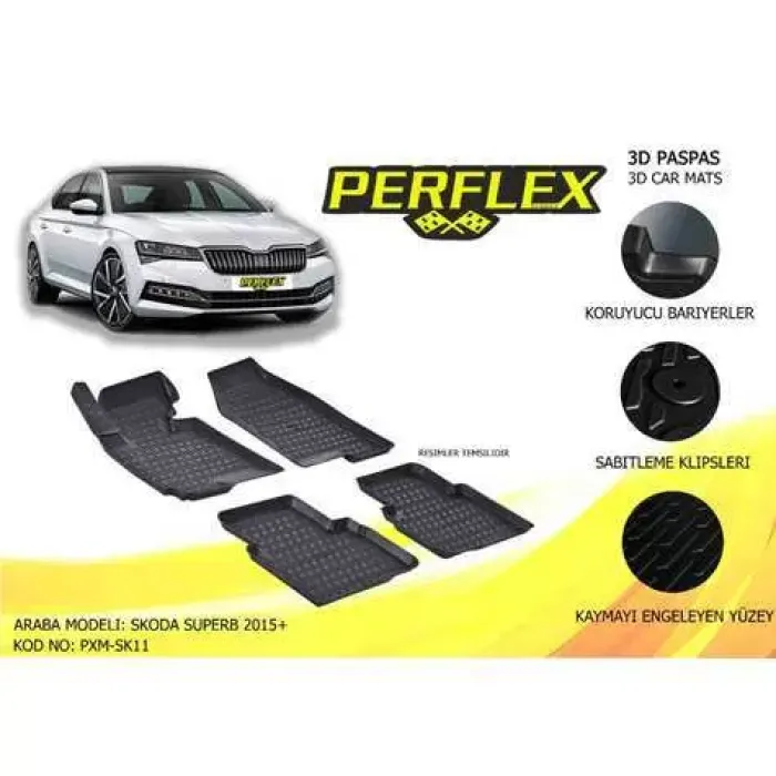 Paspas 3D Havuzlu 10-Mat Superb 2015> | PERFLEX PXM-SK11