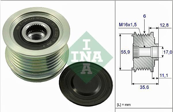 Alternator Kasnagi Bosch Tip 6 Kanal Golf 6 Jetta Passat Touran Crafter T5 1,4 1,6 1,9 2,0 Tsi Tdi | WAI 24-91274 | OEM 06B903119B 06B903119D