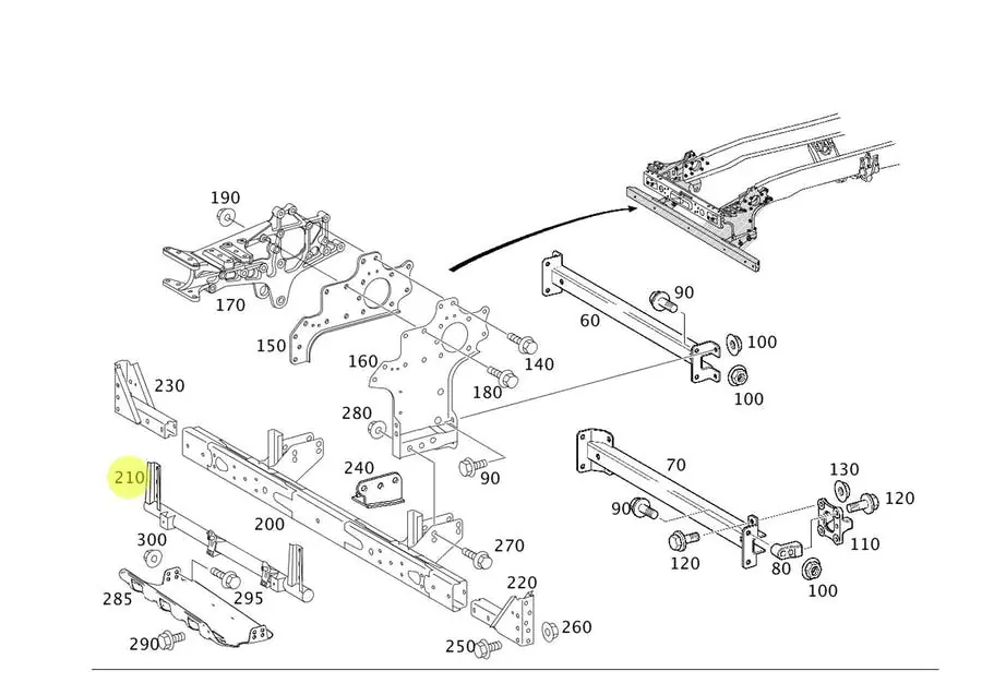 Karter Koruma Bağlantı Demiri Actros | OEM 9303100922