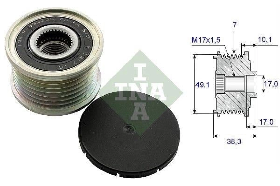 Alternatör Kasnağı (Rulmanlı) Mgn 3-Lgn 3-Scenic 3-Nissan Qashqai- 2.0 DCI-Master 3 2.3DCI | OEM 535015310