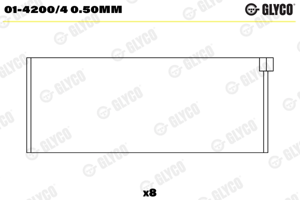 Kol Yatak 0.50 Partner Expert 206 306 / Berlingo Xara 1.8D - 1.9D XUD7, XUD9 | NE 181037000421 | OEM 060680 0606H0-01-4200/4 0.50MM MB5182AM0.5