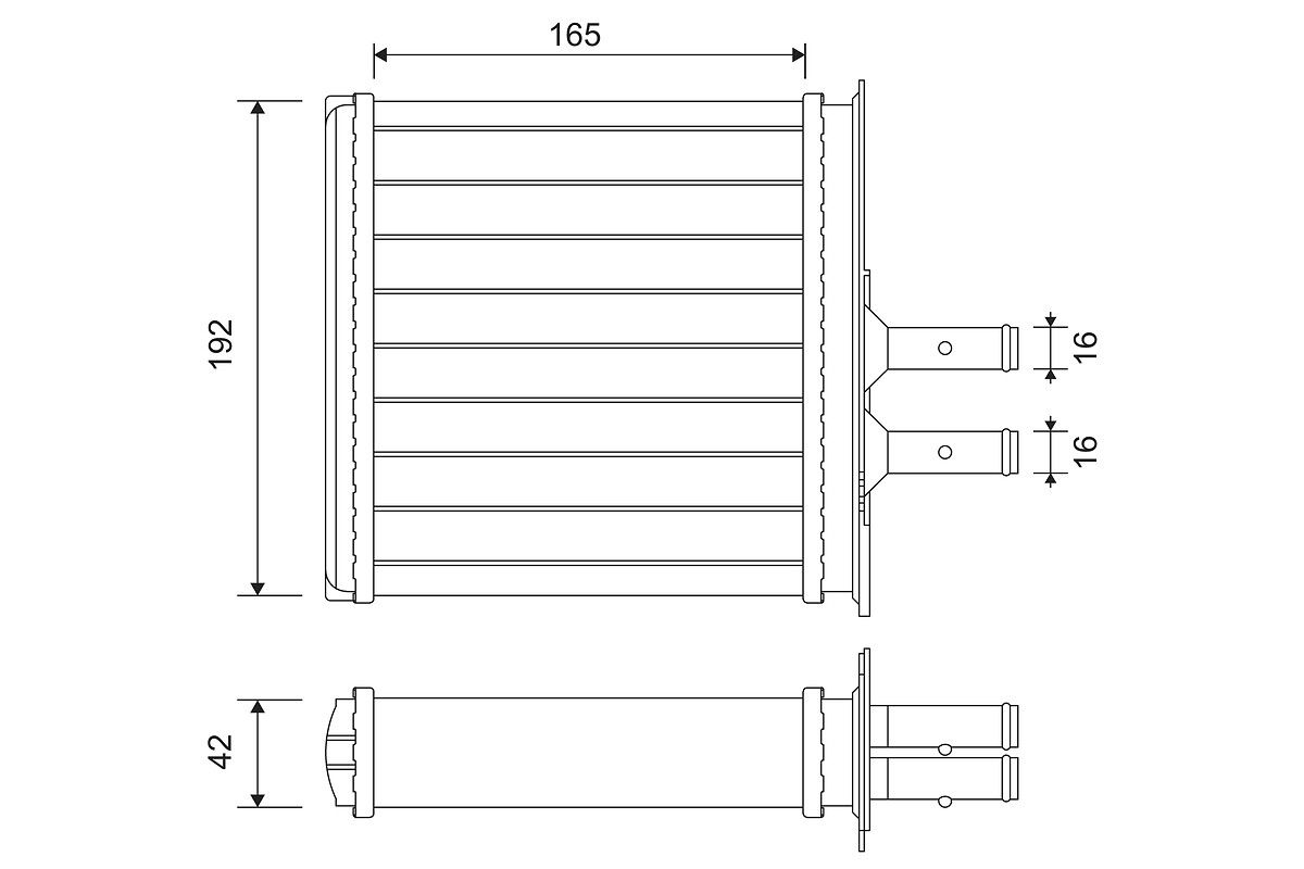 Kalorifer Radyatoru Punto 1,2 / 1,4 | VALEO 812145 | OEM 46721212