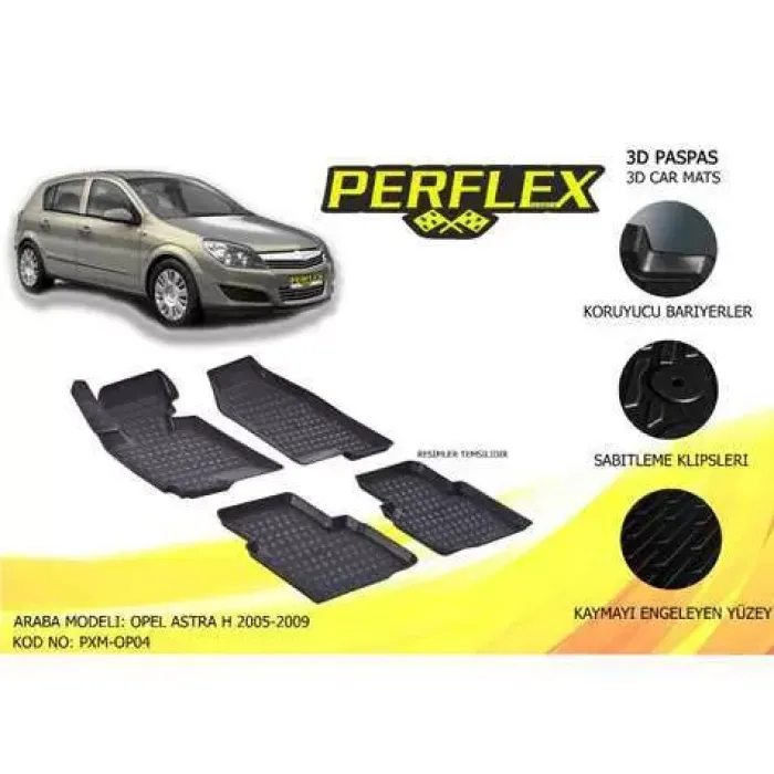 Paspas 3D Havuzlu 10-Mat Astra H 2005-2009 | PERFLEX PXM-OP04